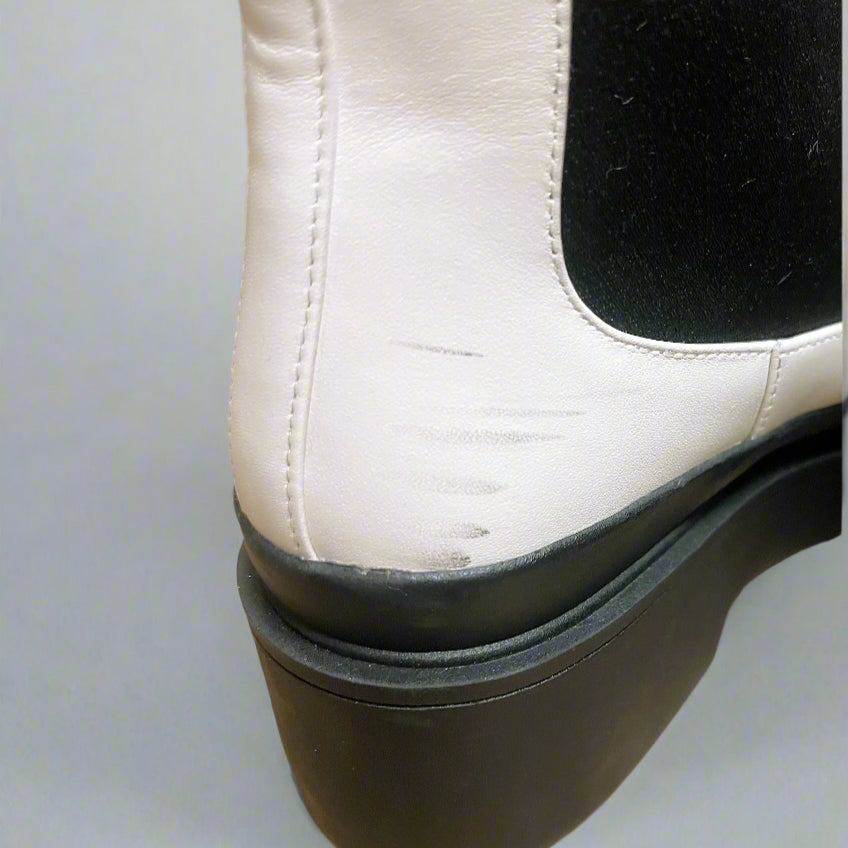 Kate Spade white Winnie boots, size 6.5