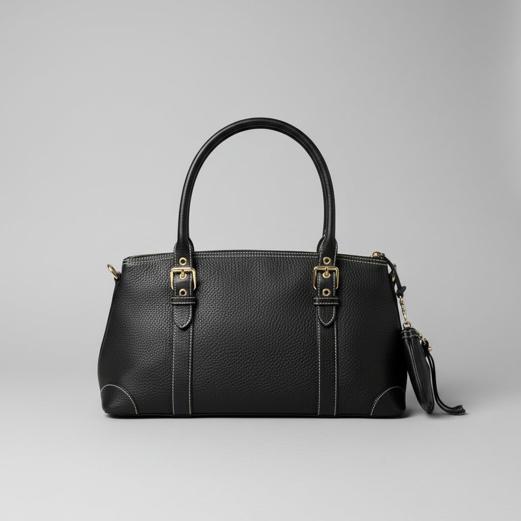 Dooney & Bourke black leather Dome Satchel, NEW WITH TAGS!