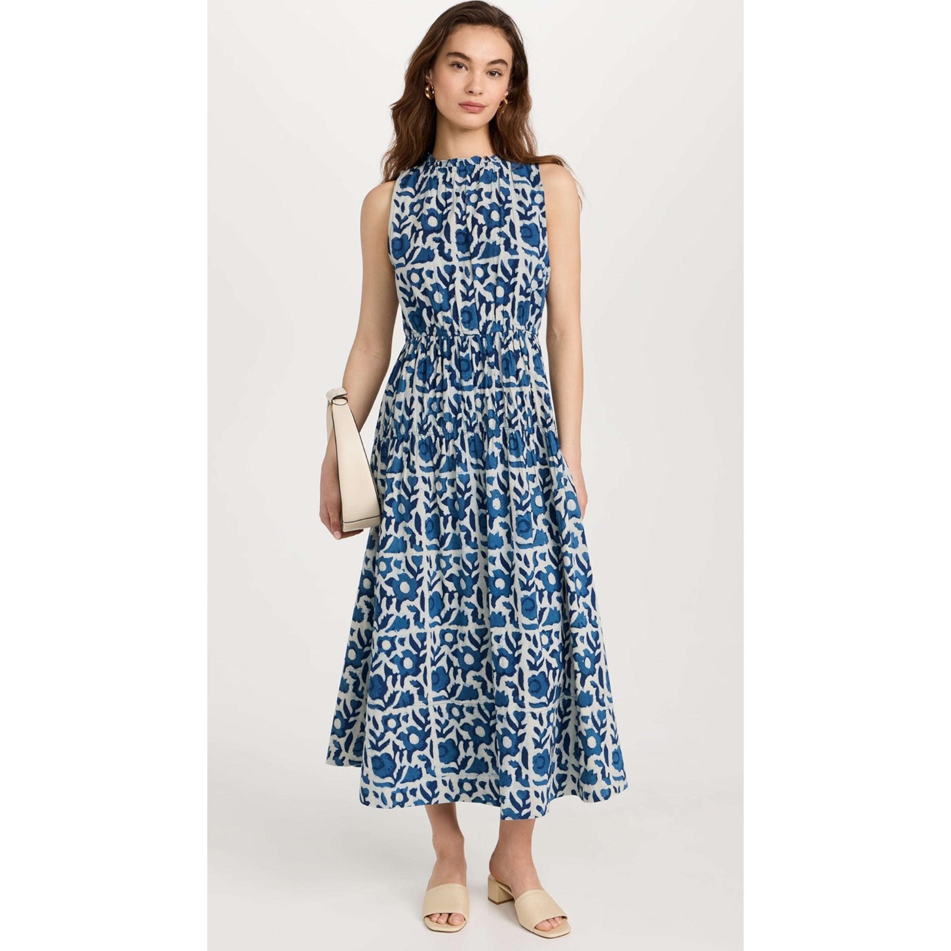 Apiece Apart blue Arte Tank dress, size XS