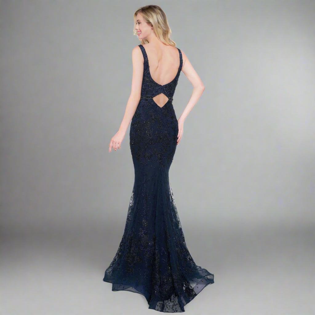 Glow navy dress, size 0, NEW WITH TAGS!