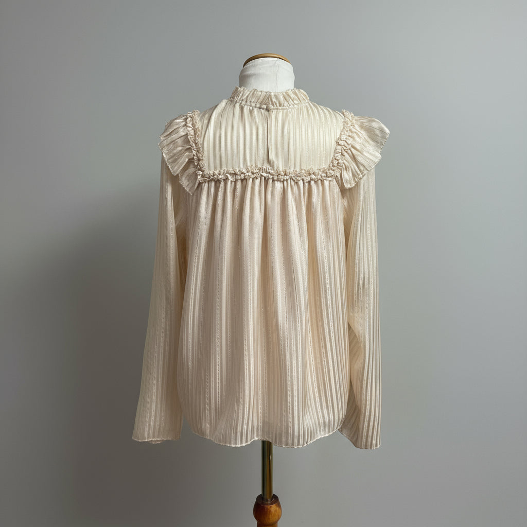 Marie Oliver cream and gold Estelle blouse, size L