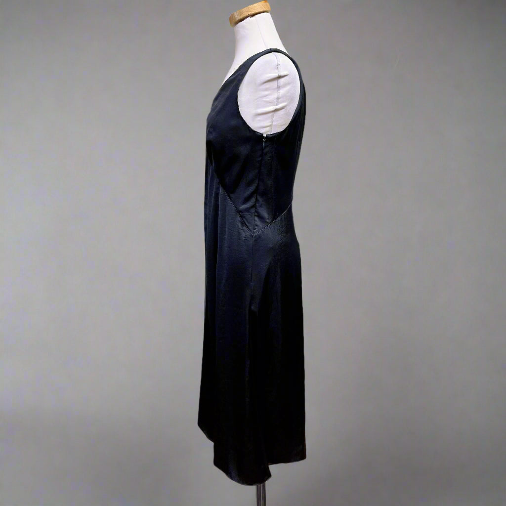 Elie Tahari navy satin dress, size 6, NEW WITH TAGS!