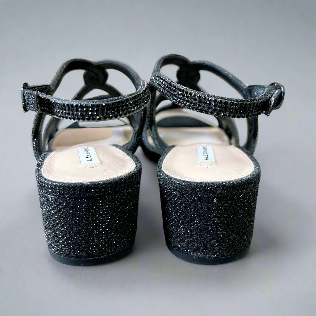 Alex Marie black sparkling sandal, size 8.5