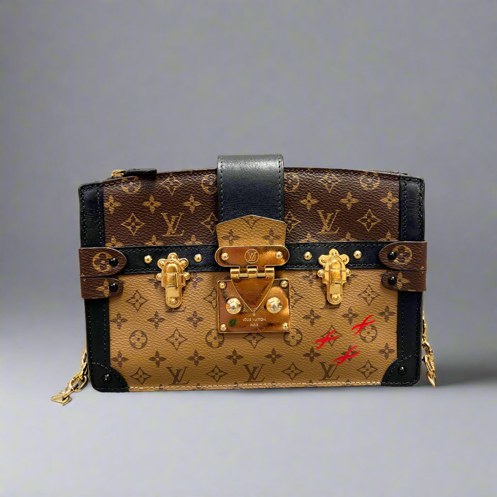 Louis Vuitton brown Trunk Clutch handbag