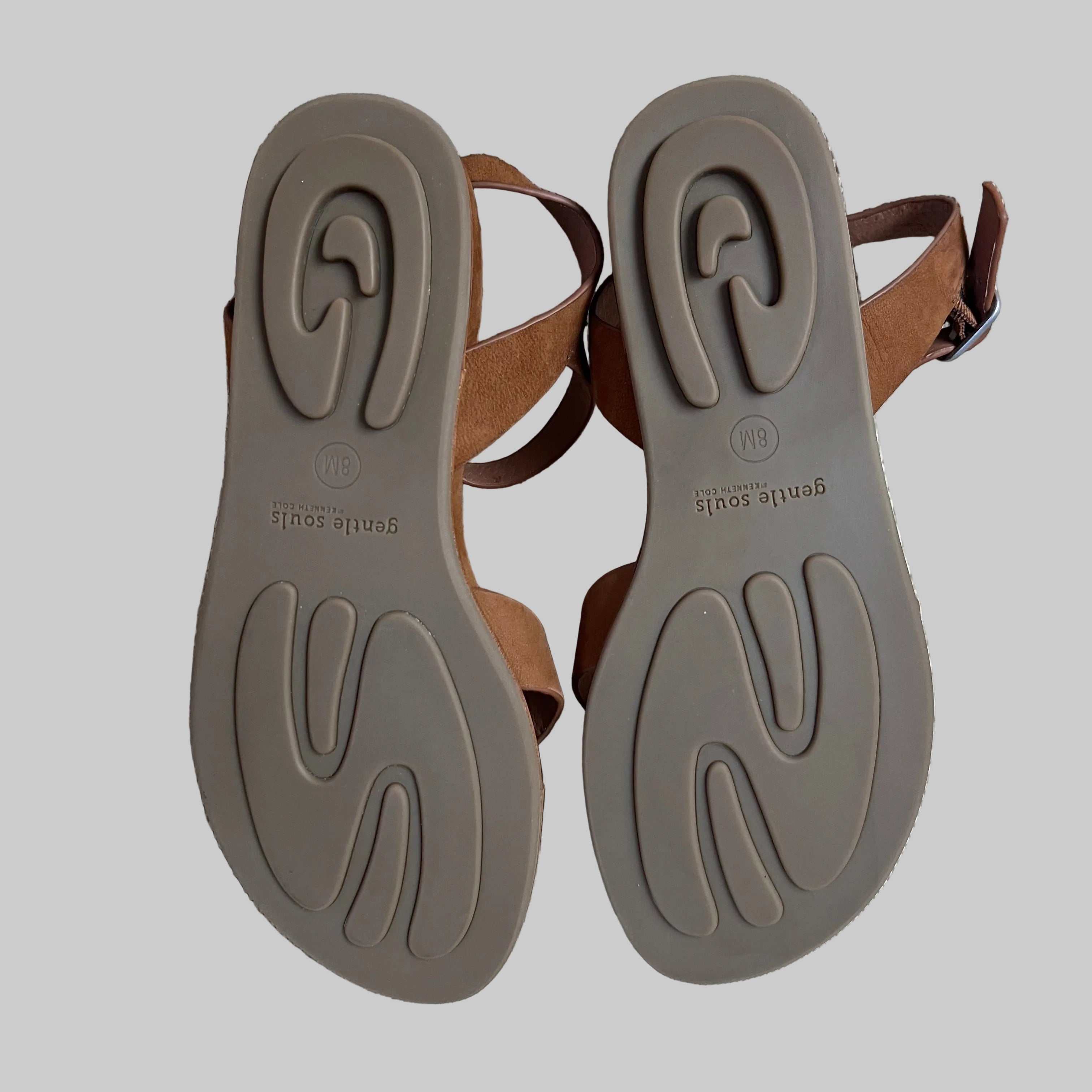 Gentle Souls brown nubuck sandals, size 8, BRAND NEW!