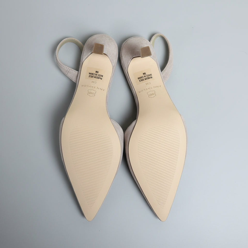 Banana Republic beige suede shoes, size 6.5, NEW IN BOX!