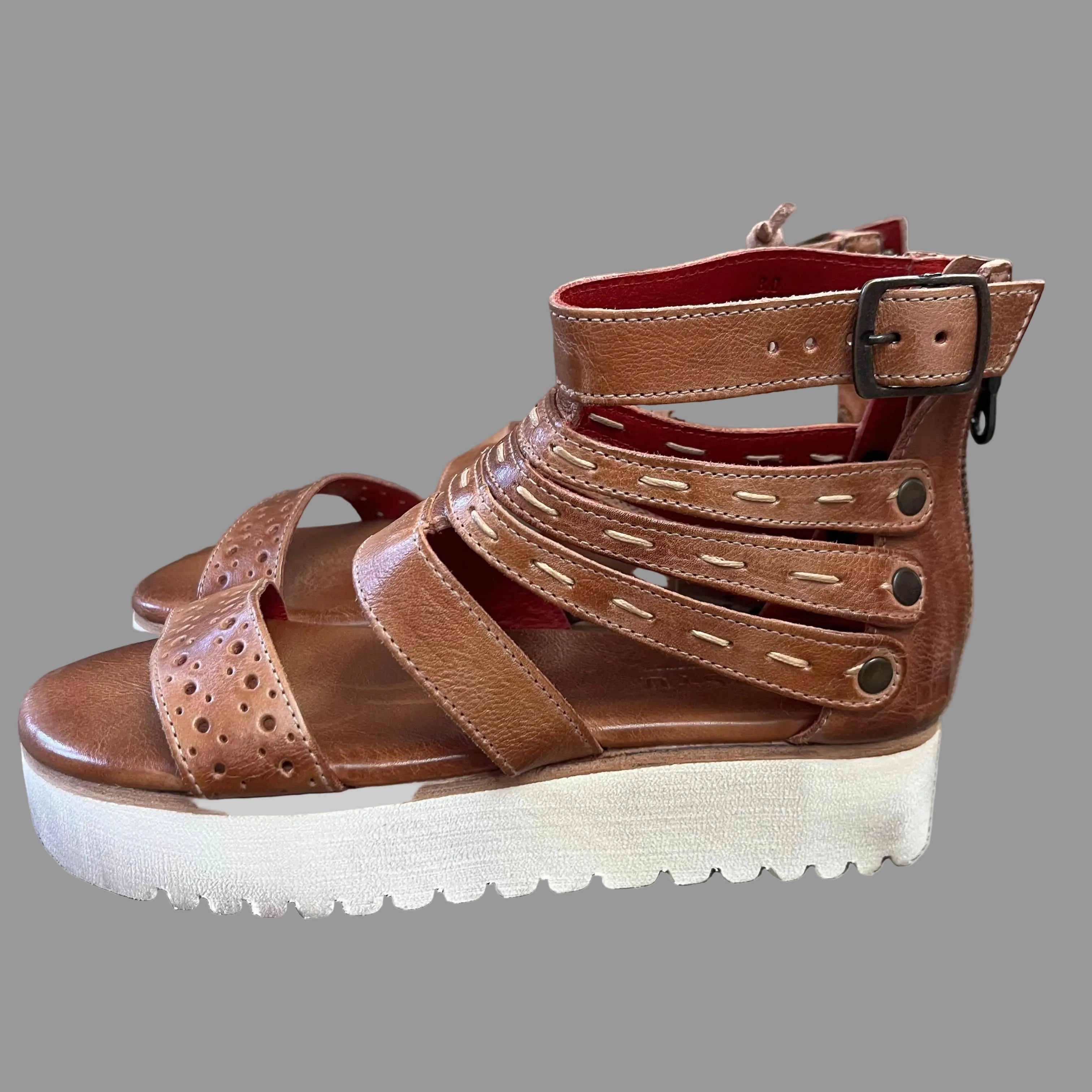 Bedstu brown leather Artemia sandals, size 8, NEW IN BOX!