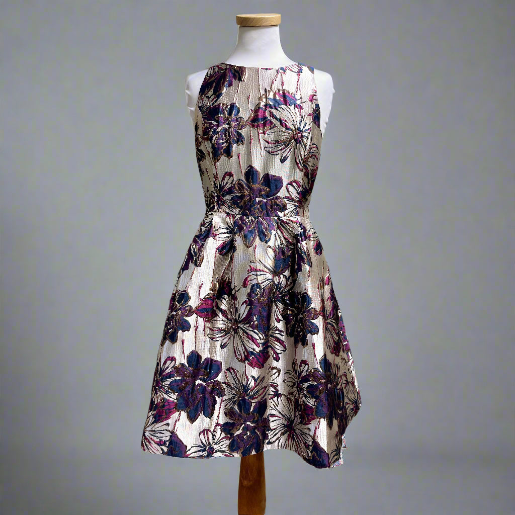 Lilly Pulitzer navy Jollian floral jacquard dress, size 6