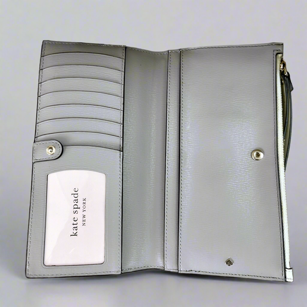 Kate Spade bone and gray wallet