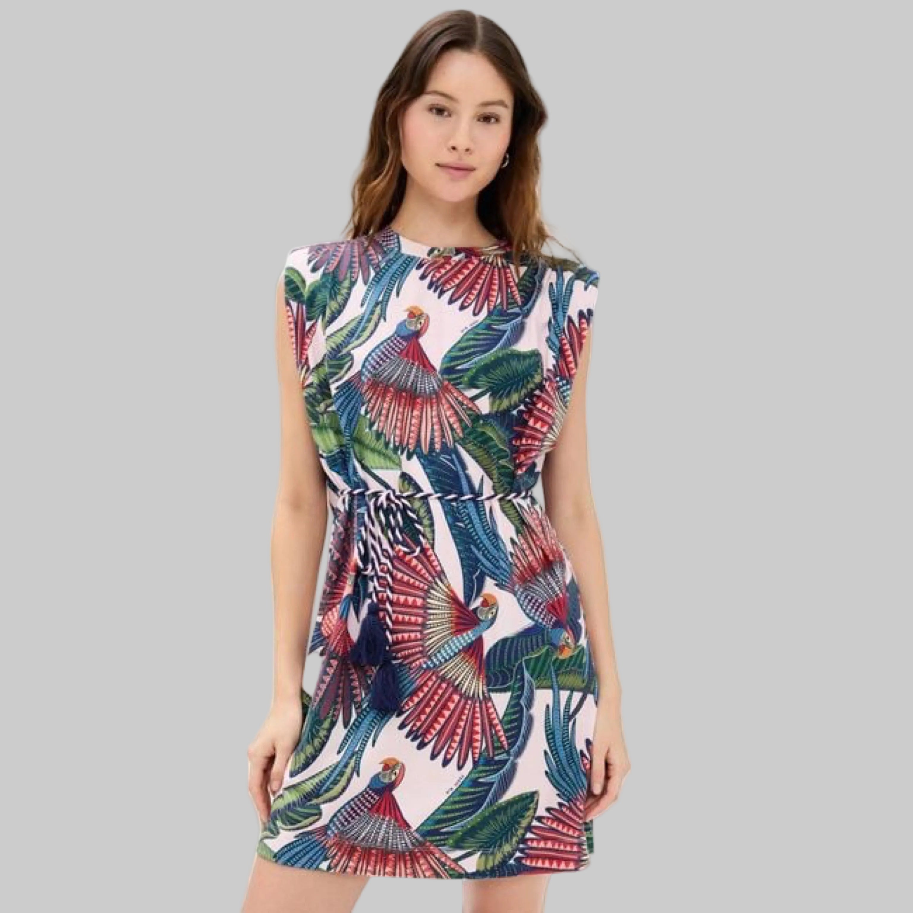FARM Rio pink Macaw Flight dress, size M