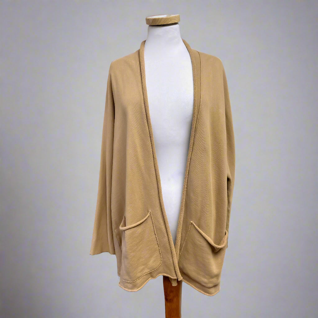 Frank & Eileen tan Beach cardigan, size S