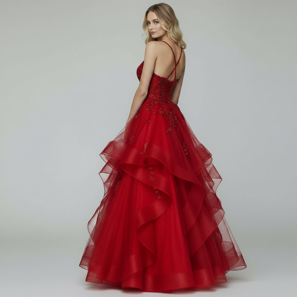 Alyce red dress, size 16, NEW WITH TAGS!