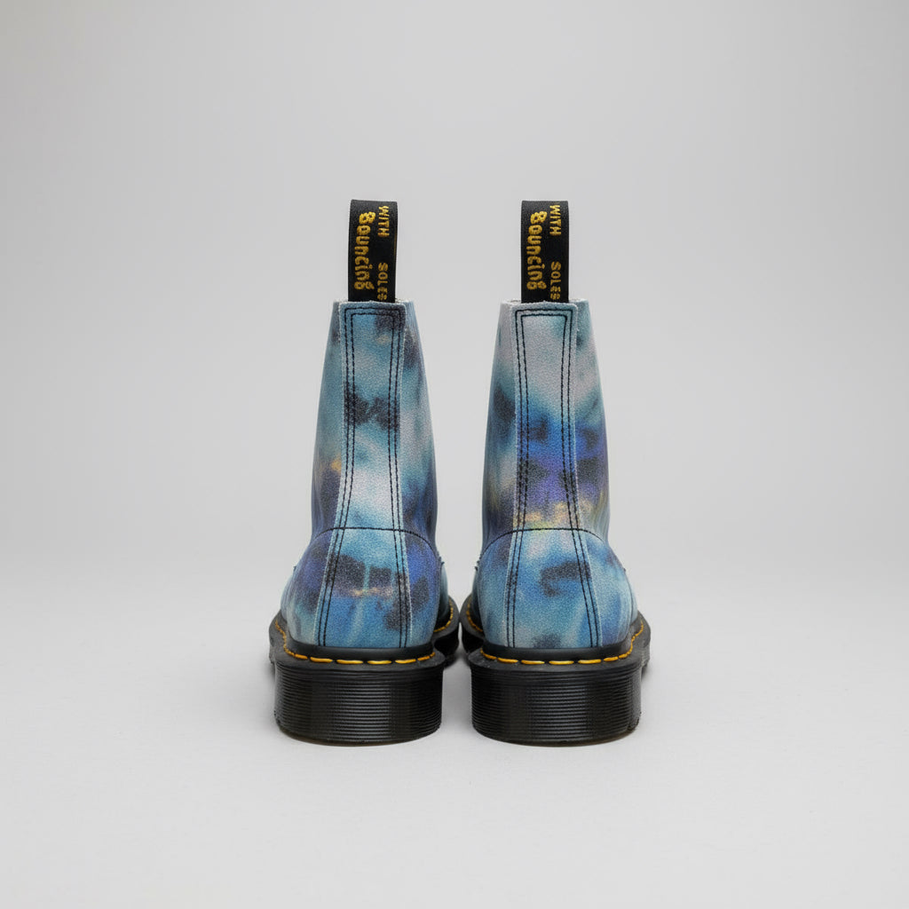 Doc Martens blue tie dye Pascal boots, size 5, LIKE NEW!