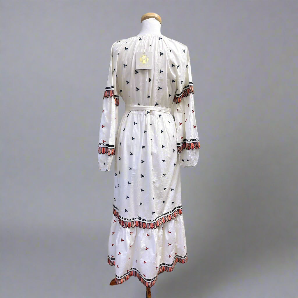 Marie Oliver white embroidered dress, size S, NEW WITH TAGS!