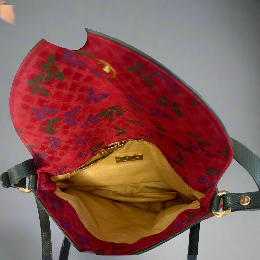 Vintage Bottega Veneta red print bag