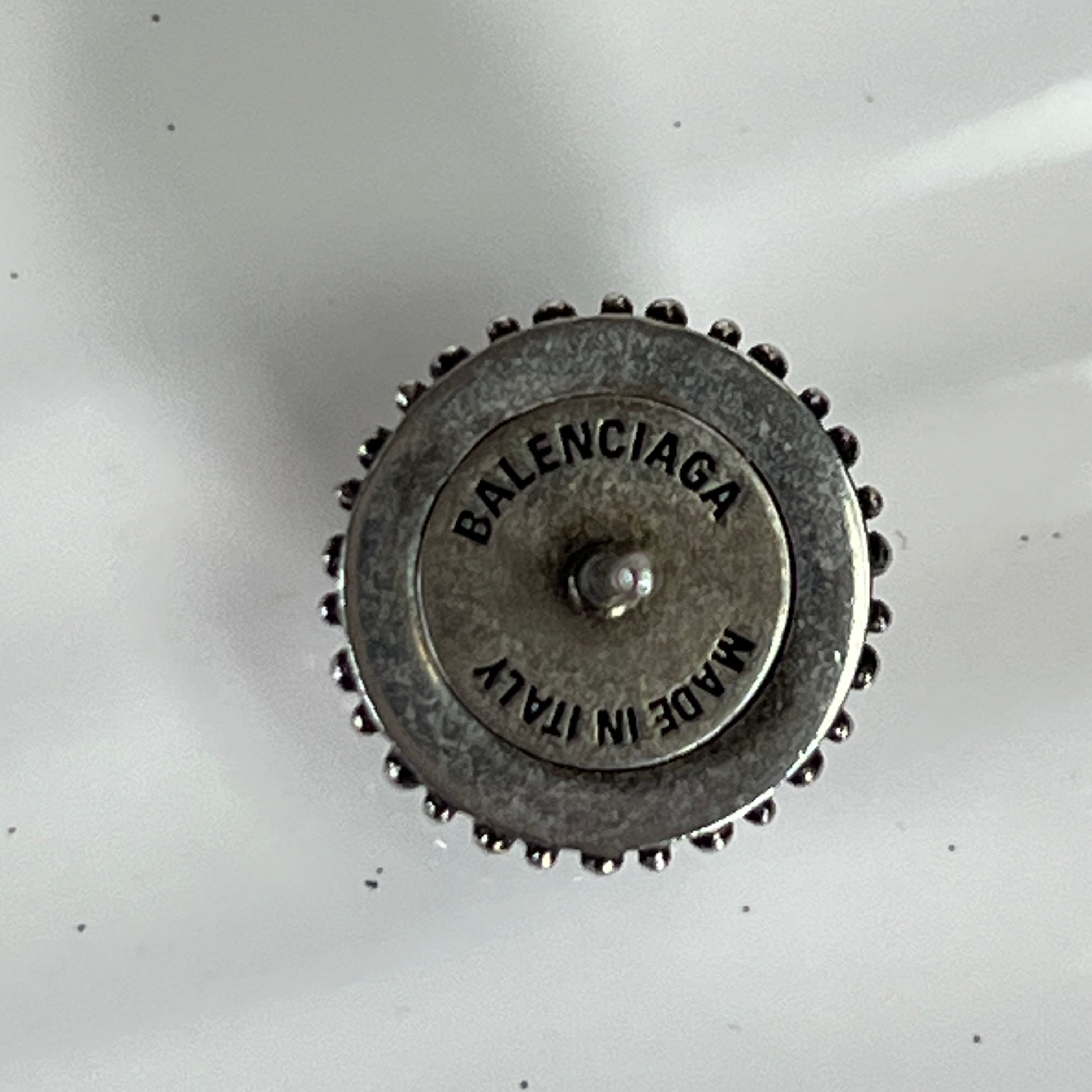 Balenciaga silver tone Cagole Stud earrings