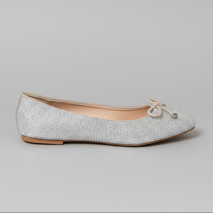 Matisse silver rhinestone ballet flats, size 8.5, NEW IN BOX!