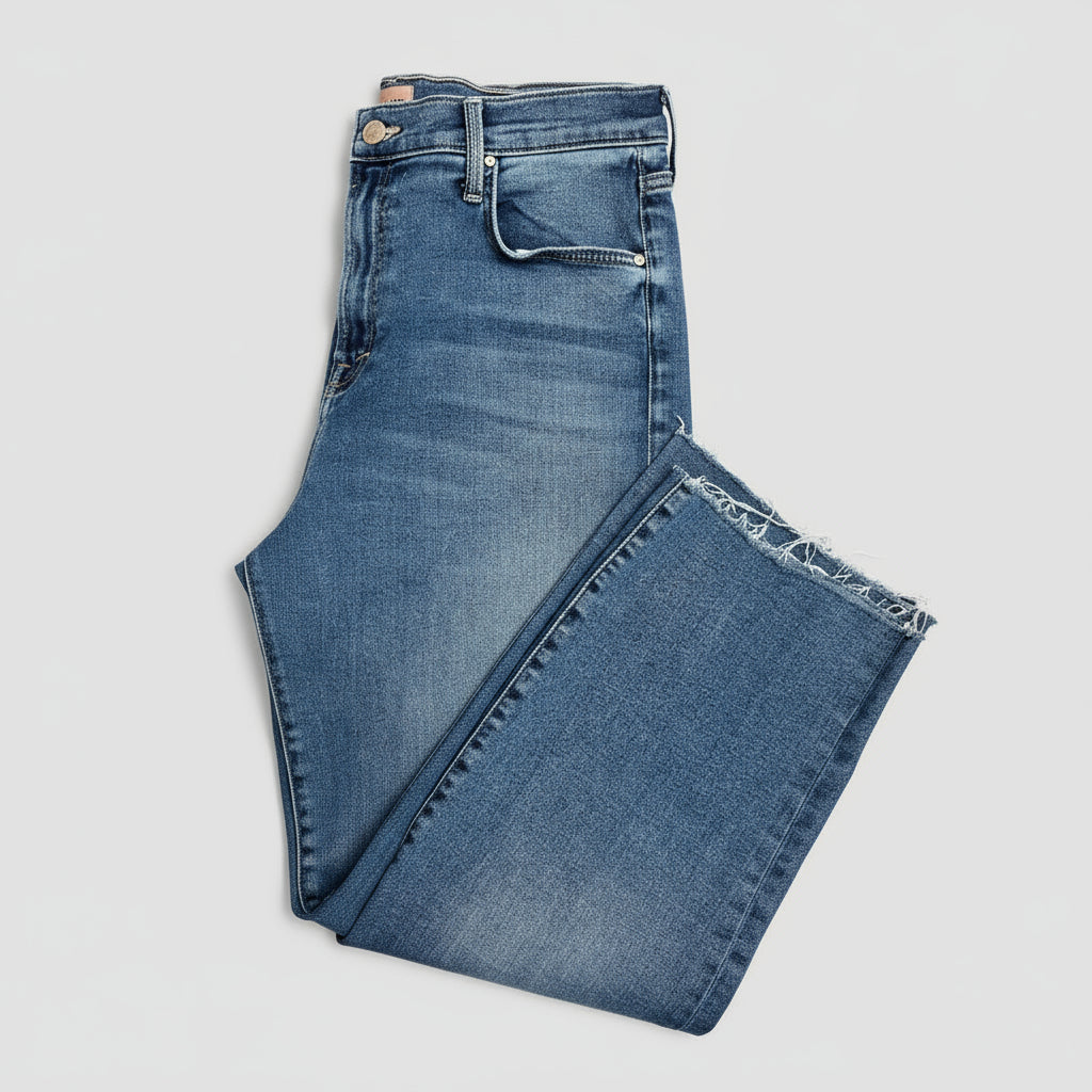 Mother jeans mid rise Rambler Zip Ankle Fray, size 33 (Size 12)