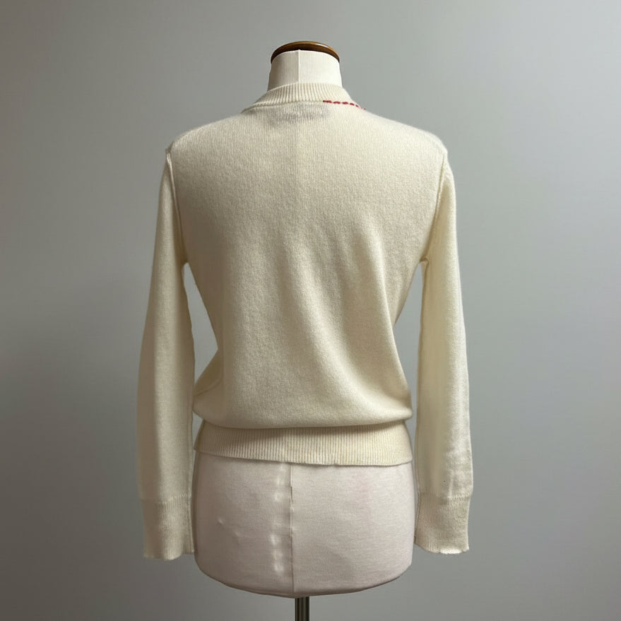 Parrish cream cashmere sweater, size XS