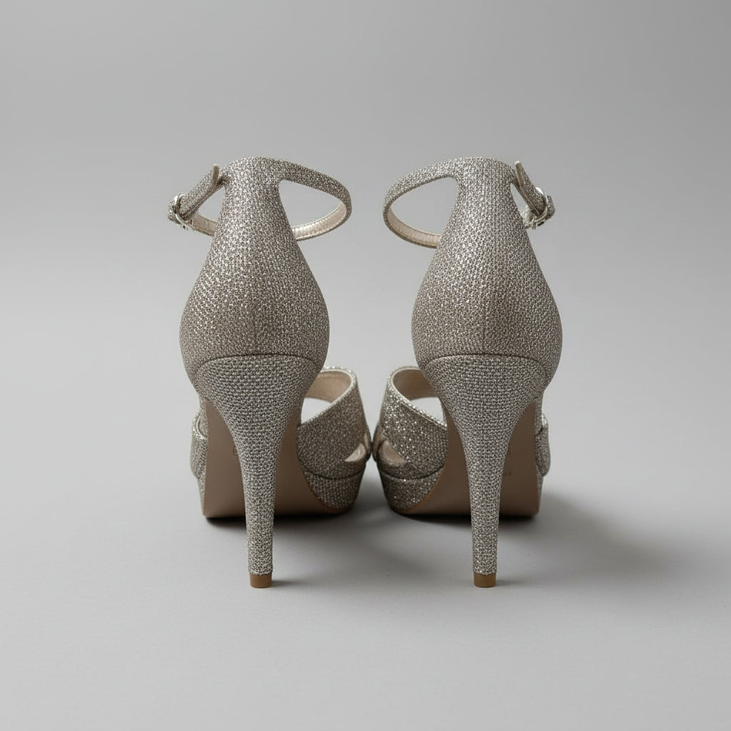 Adrianna Papell gold Jimmy Net platform sandal, size 6.5, NEW IN BOX!