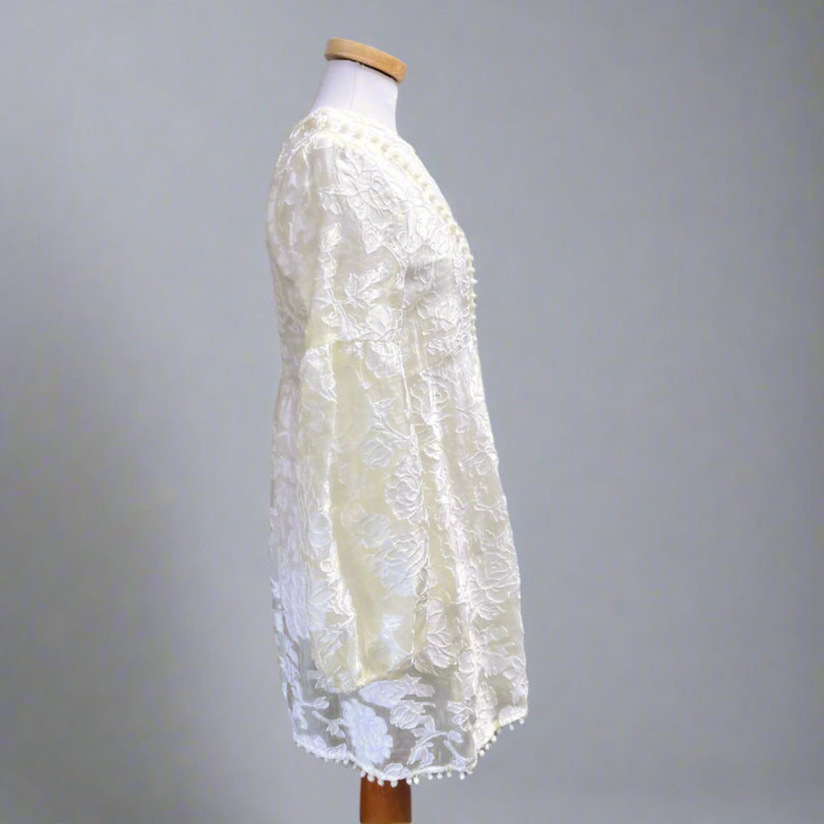 Moon River cream damask dress, size XS