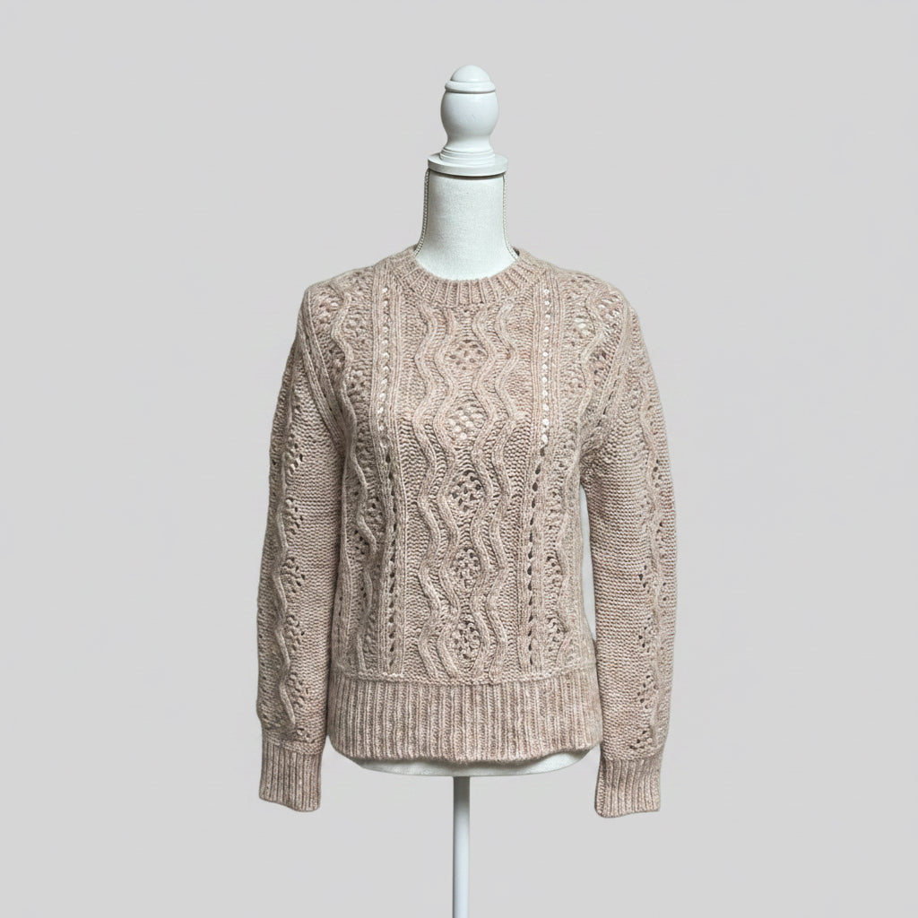 APC blush and gray Alisandre sweater, size XS