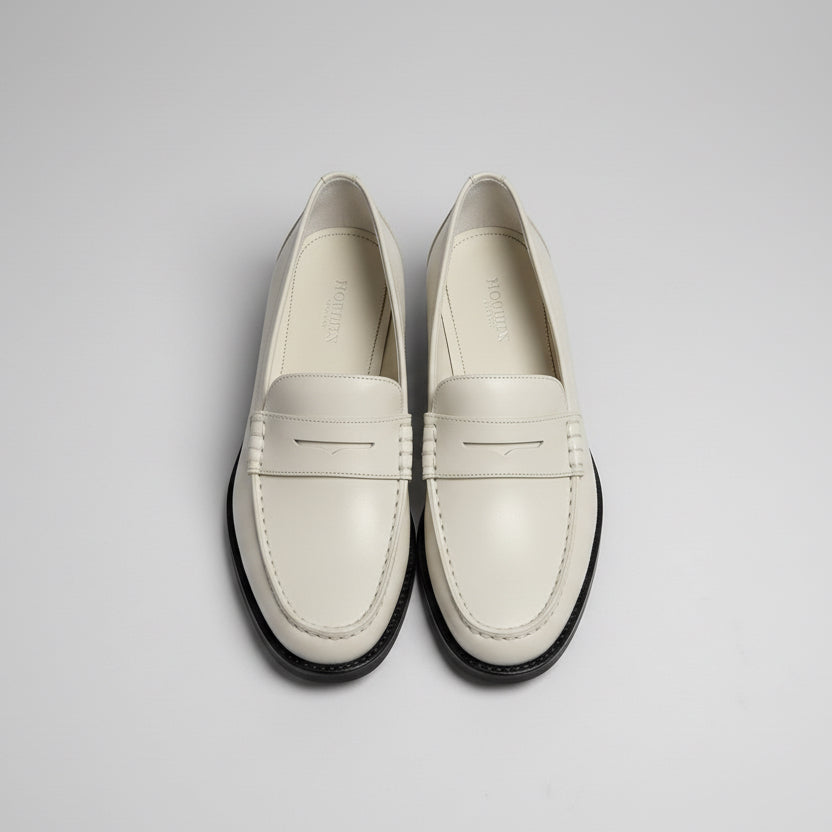 Paige bone leather Ellis loafer, size 9, NEW IN BOX!