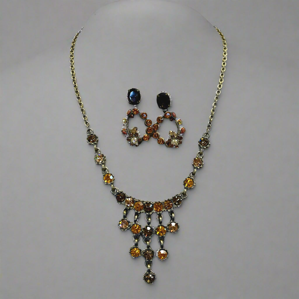 Sorrelli topaz-colored Swarovski jewelry set