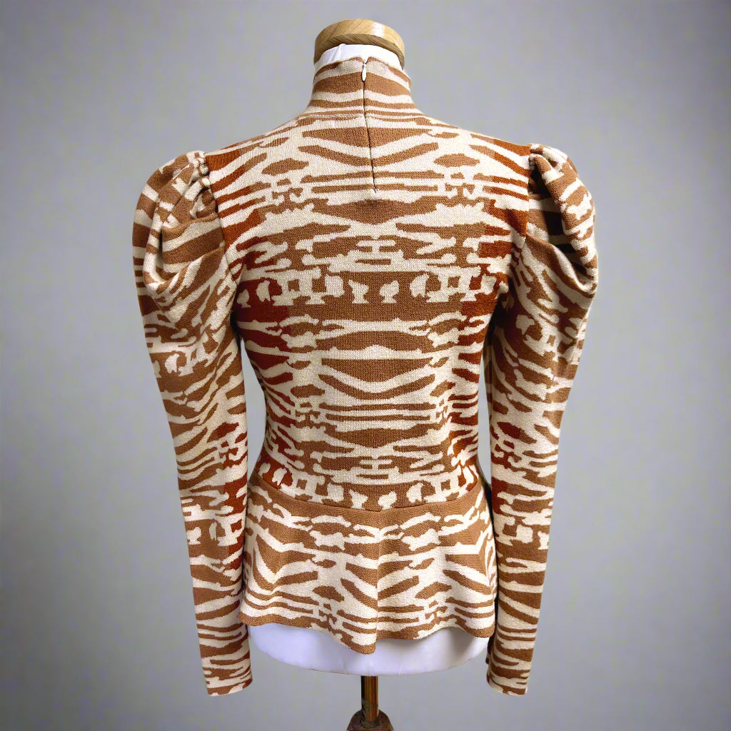 Ulla Johnson cinnamon Velentina Intarsia sweater, size S