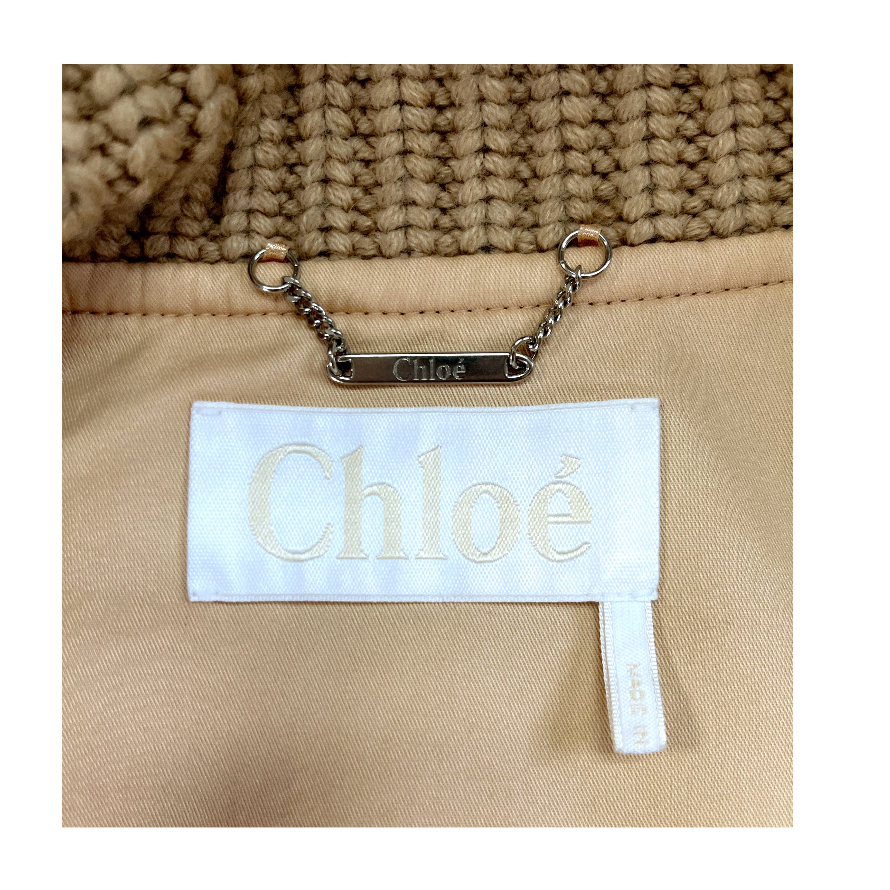 Chloe beige wool coat, size 6, LIKE NEW!
