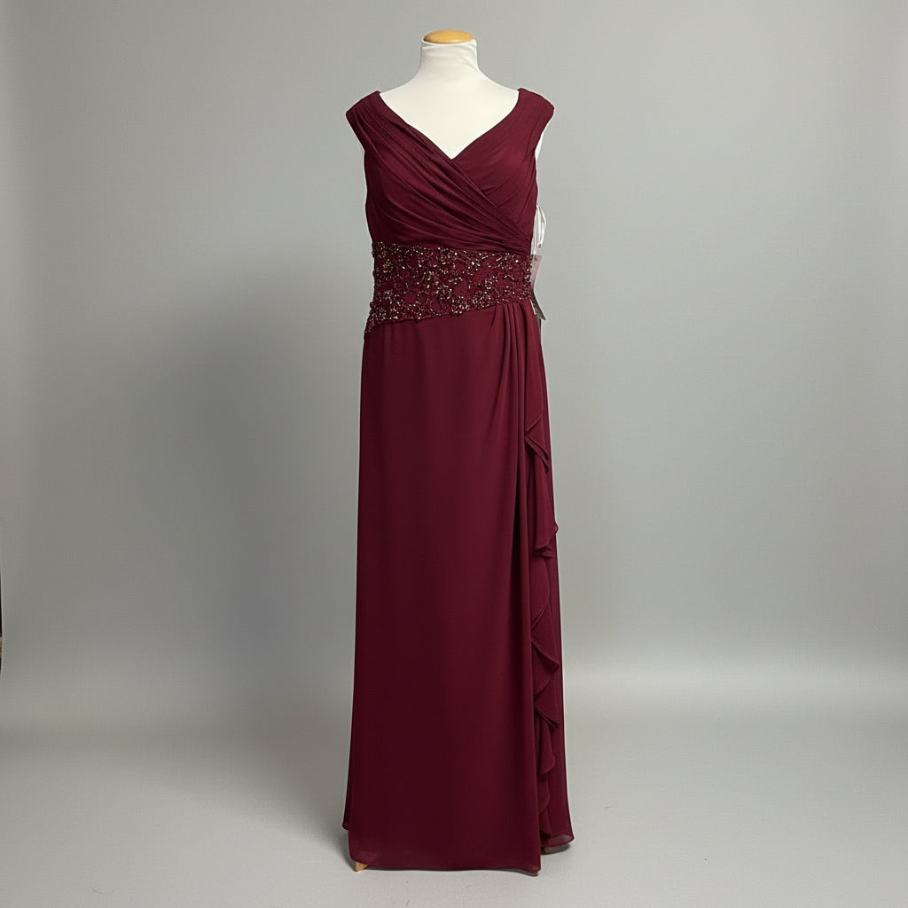 Cameron Blake wine dress, size 14, NEW WITH TAGS!