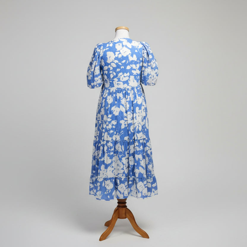 Hyacinth House blue and white floral dress, size XS, NEW WITH TAGS!