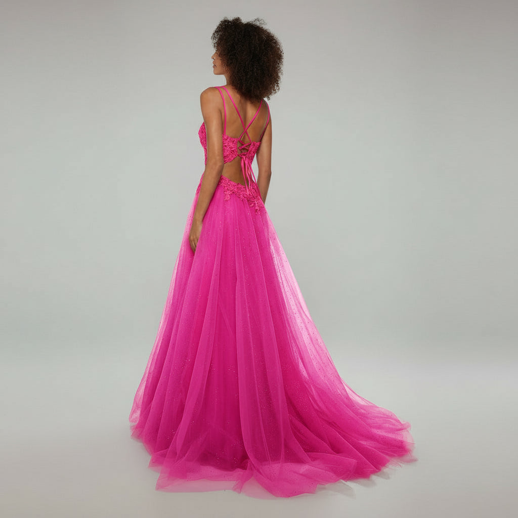 Alyce Paris neon pink dress, size 14, NEW WITH TAGS!