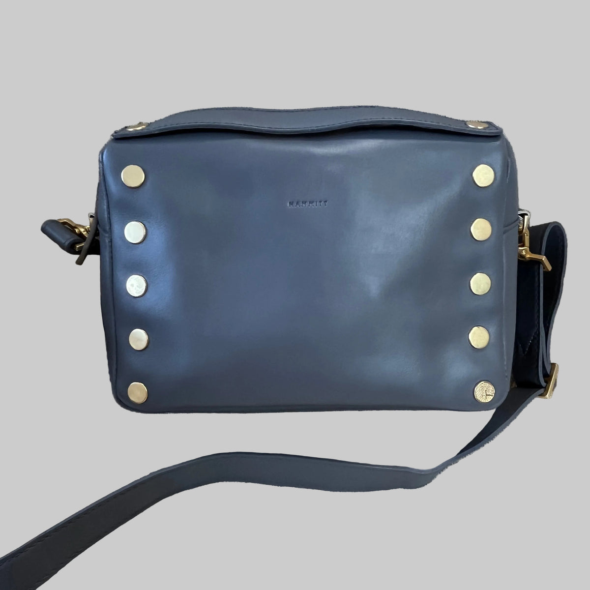 Hammitt gray leather Evan crossbody bag