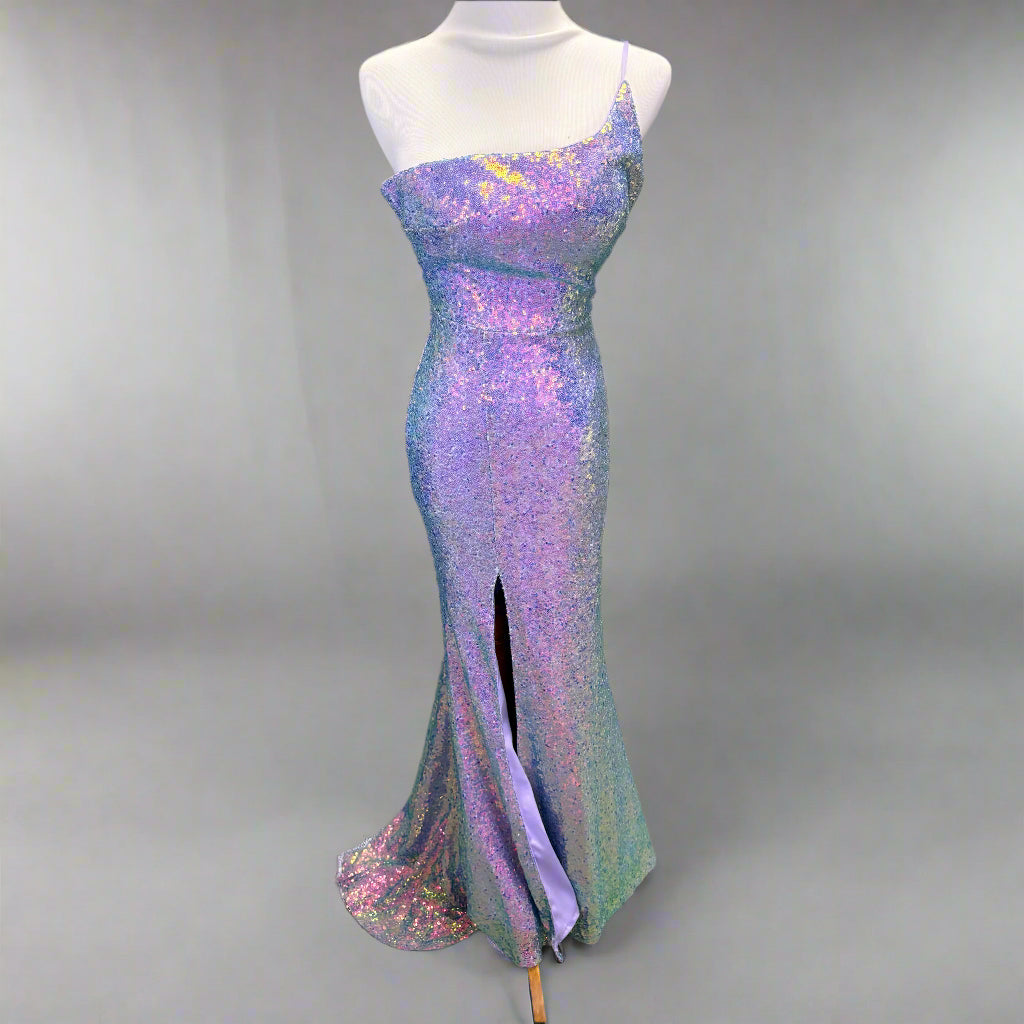 Lavender iridescent sequin dress, size 0
