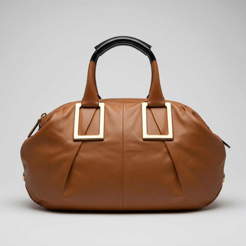 Chloe cognac and dark brown Ethel bag