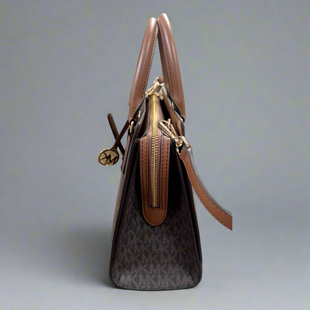 Michael Kors brown logo Sheila Satchel bag, BRAND NEW!