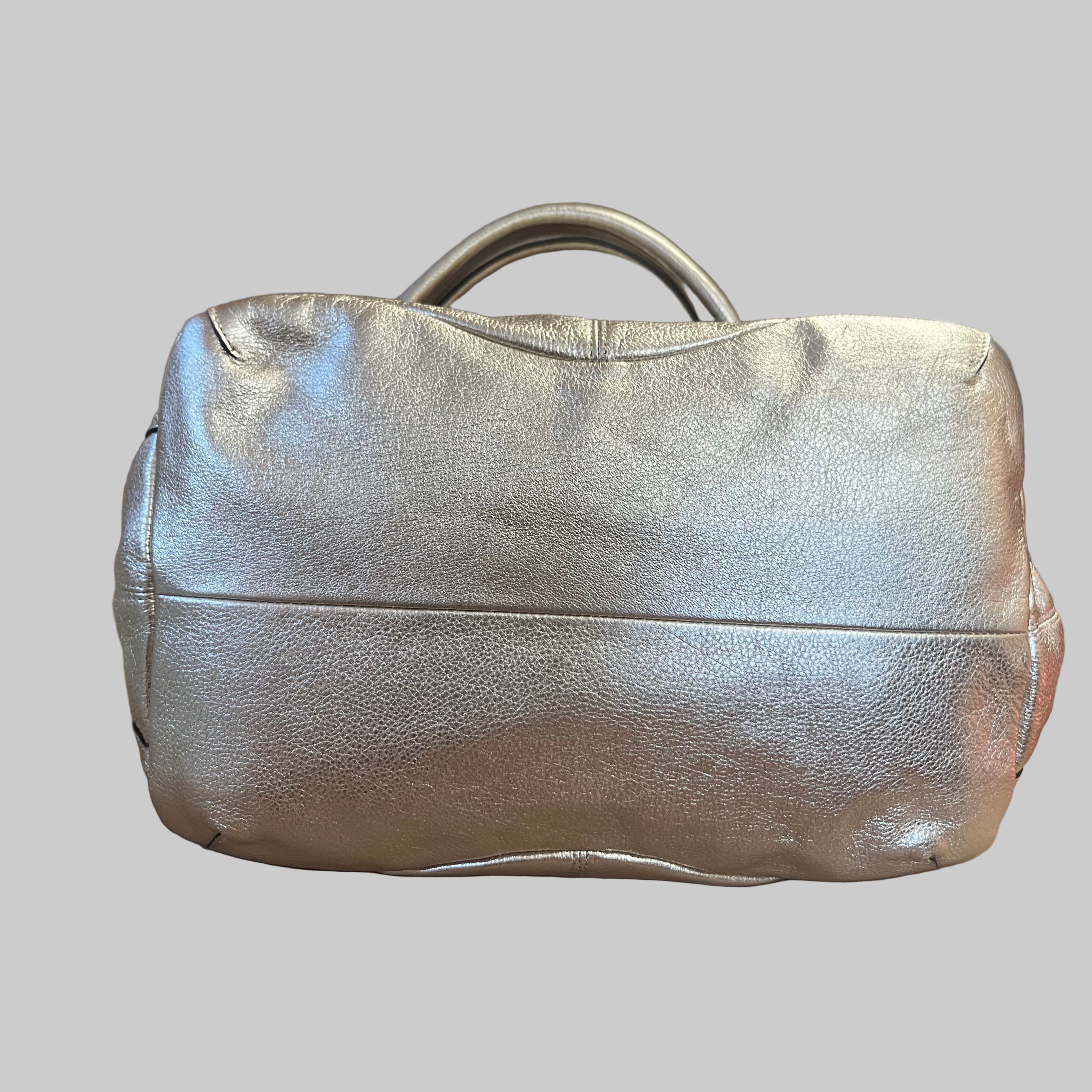 B. Makowsky gold leather bag, NEW WITH TAGS!