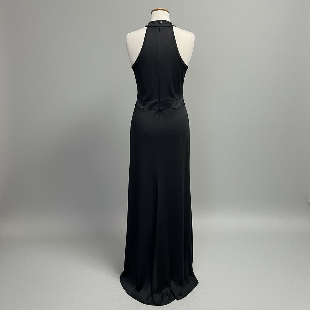 Woosea black dress with ruffle, size XL