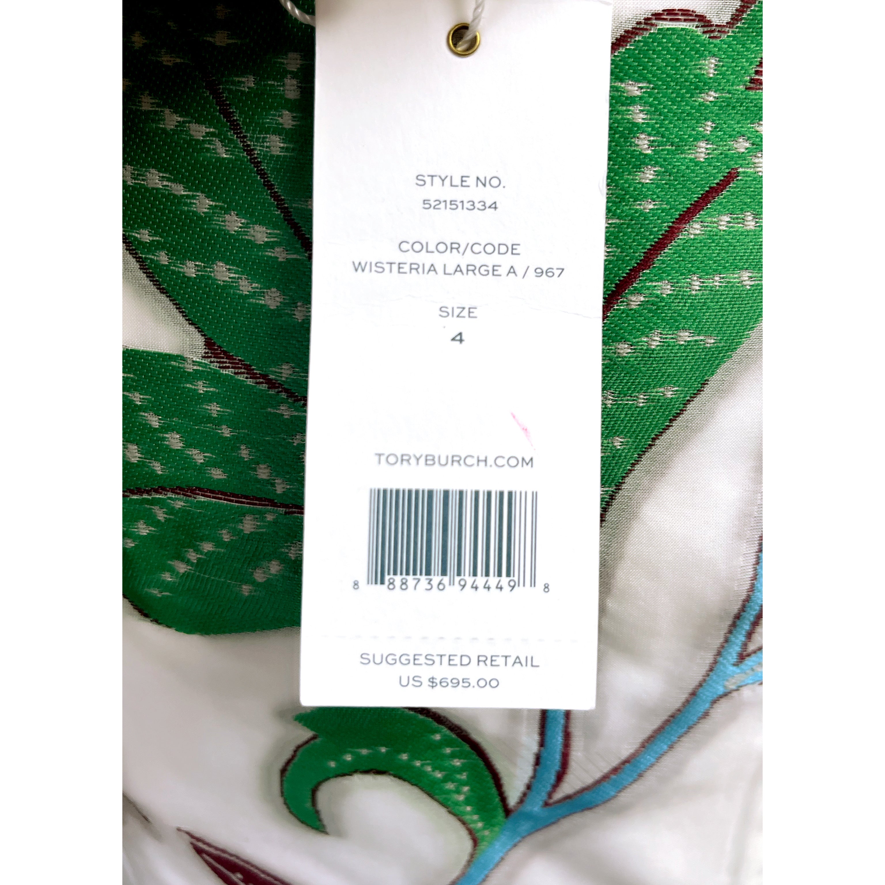 Tory Burch Wisteria floral maxi skirt, size 4, NEW WITH TAGS!