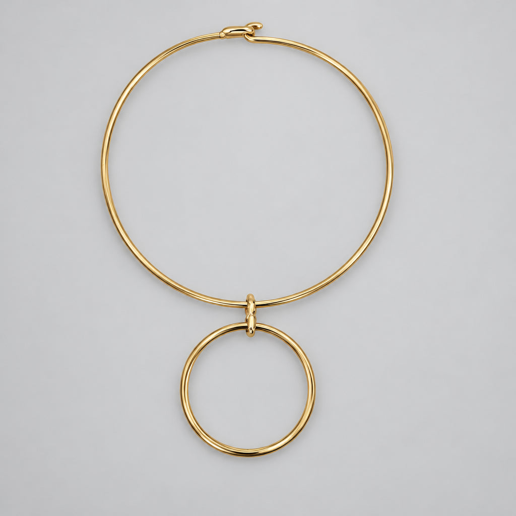 India Hicks gold Double O collar necklace, NEW IN BOX!