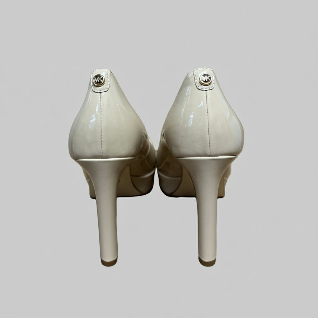Michael Kors champagne patent Chantal shoes, size 6.5, NEW IN BOX!