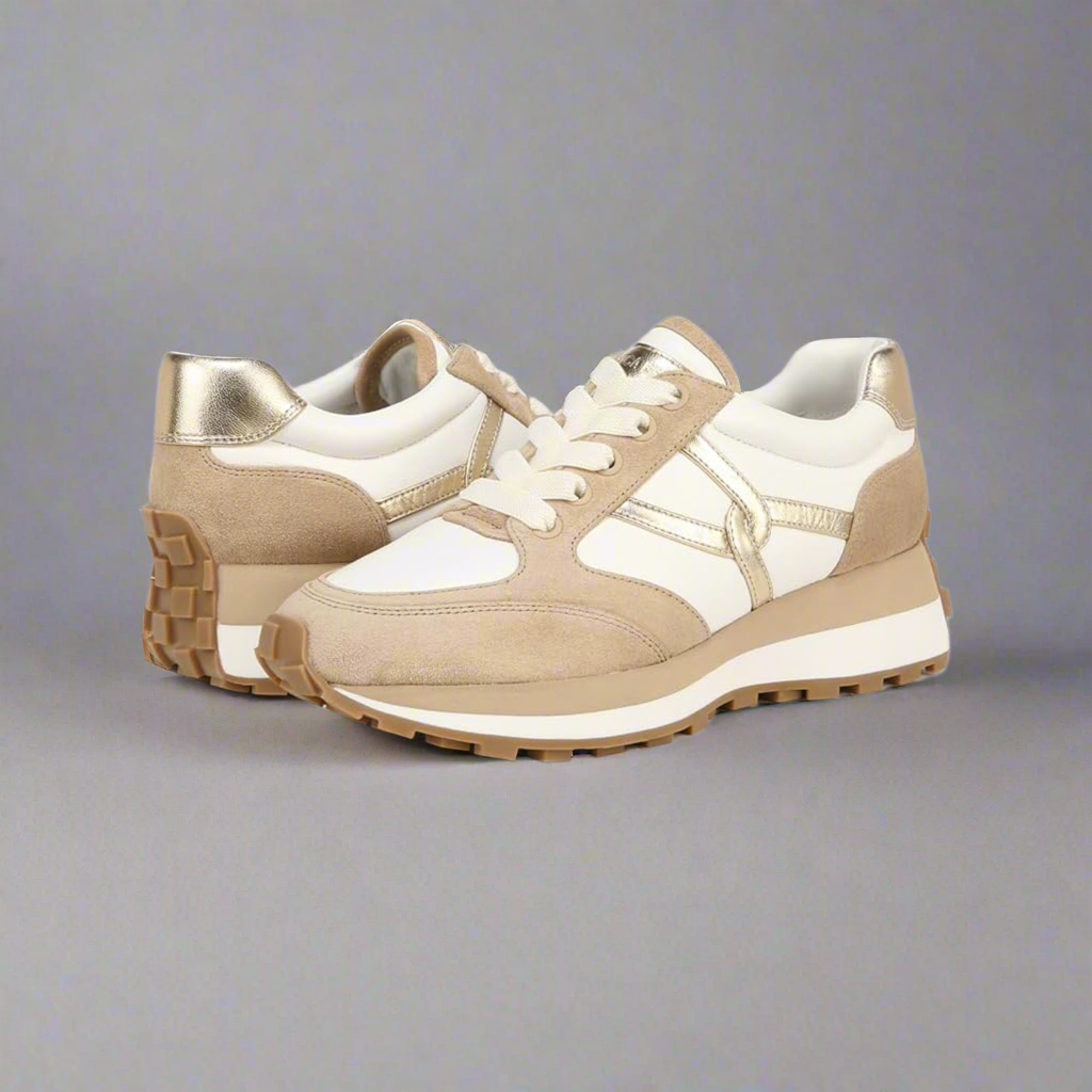 Veronica Beard Valentina Mixed Leather Retro Sneakers, size 9, BRAND NEW!