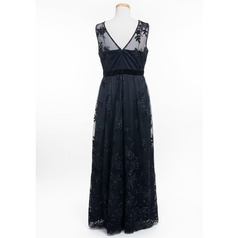 Eliza J. navy floral tulle dress, size 12