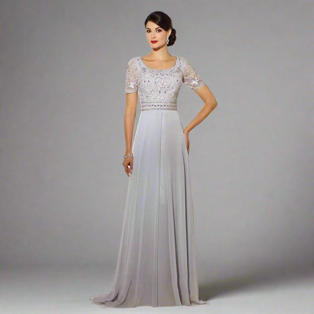 Cameron Blake silver dress, size 12, NEW WITH TAGS!