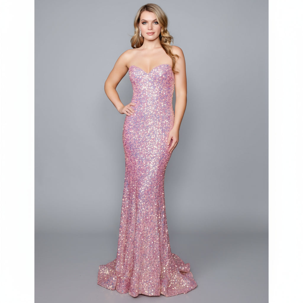 Nina Canacci rose gold sequin dress, sizes 2 & 10, NEW WITH TAGS!