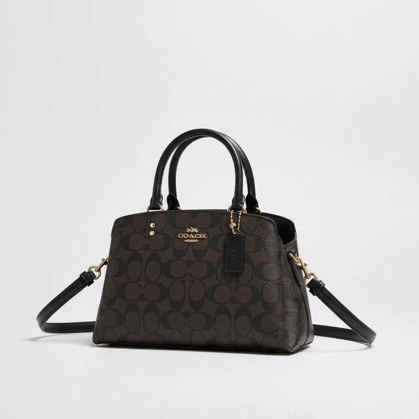 Coach brown logo print Mini Lillie Carryall, BRAND NEW!