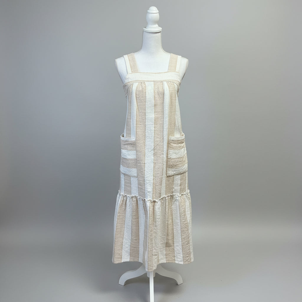 Maeve tan stripe dress, size XS