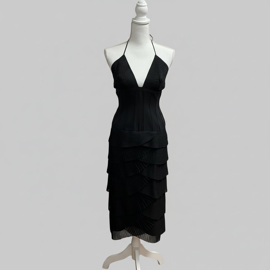 Malandrino black silk dress, size 4/6, NEW WITH TAGS!