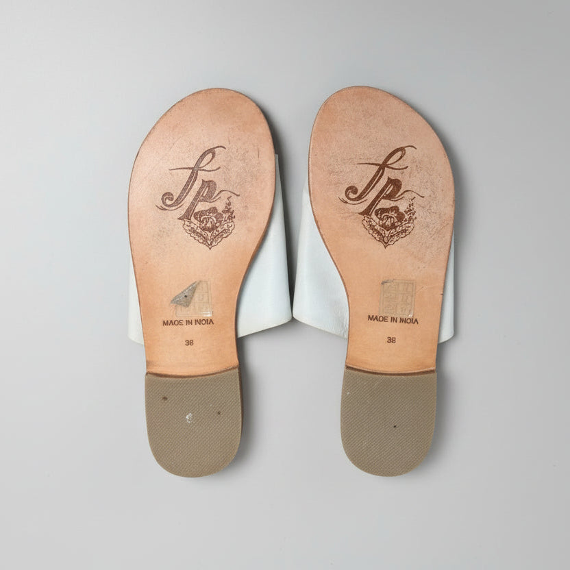 Free People bone Vincente slide, Size 8